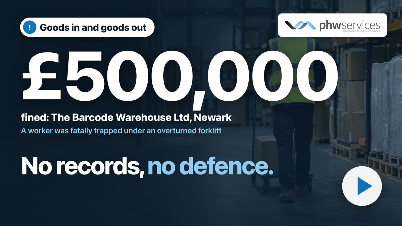 Goods in and goods out film poster: a real fine from this trade and the line No records, no defence.